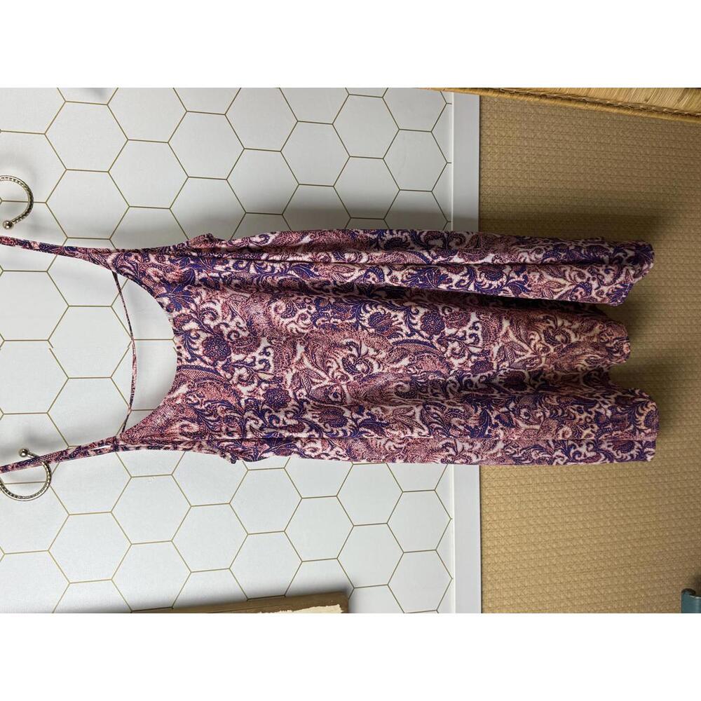 Intimately Free People Pink Paisley Sleeveless Swing Slip Dress - Size - Medium - Picture 5 of 5